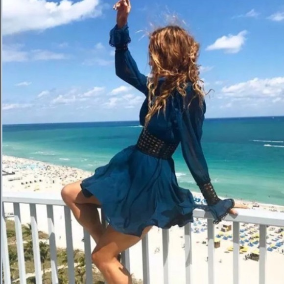 For Love And Lemons Dresses & Skirts - For Love & Lemons Celine Mini Dress in Midnight 🌙